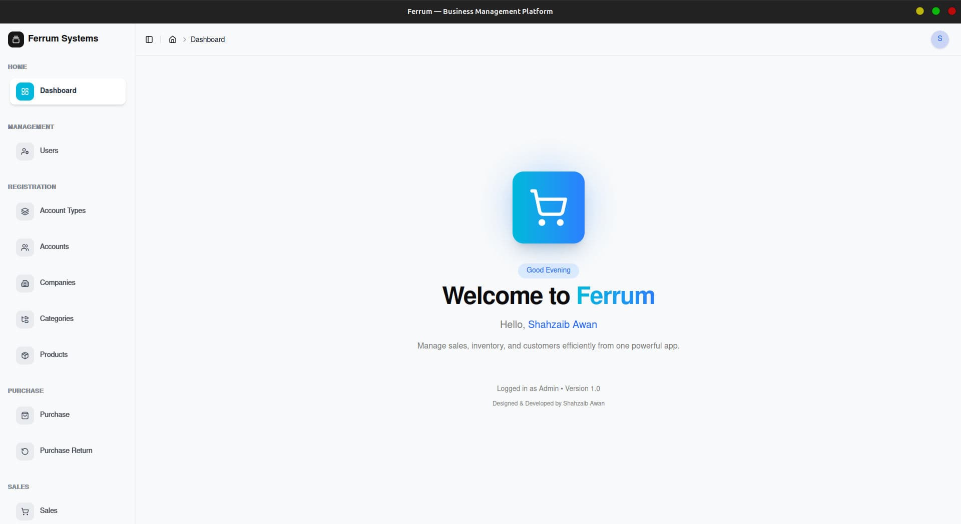 Ferrum ERP – Inventory & Accounting Management System